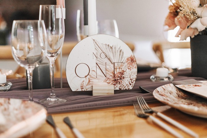 Boho style table number