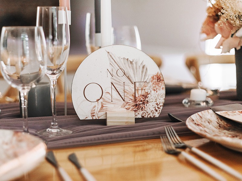 Boho style table number