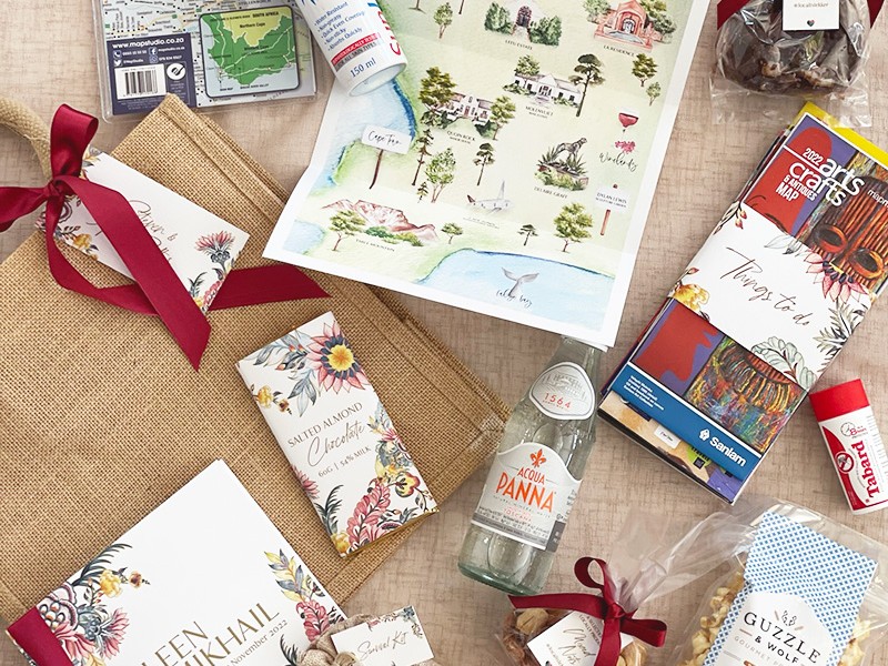 Eileen and Mikhail gift flatlay