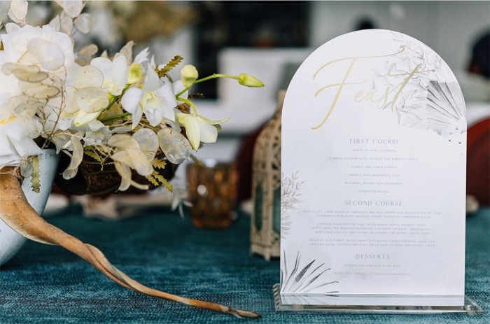 Feast wedding menu