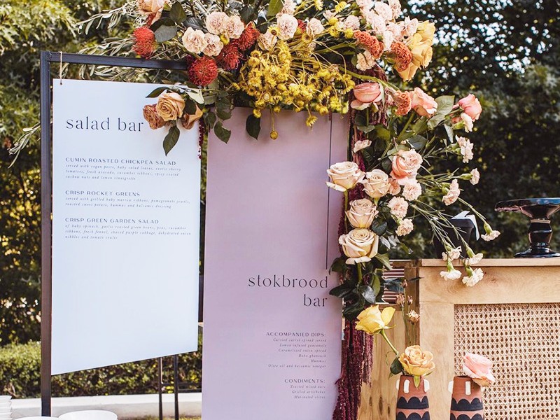 Lara and Andreas menu signs