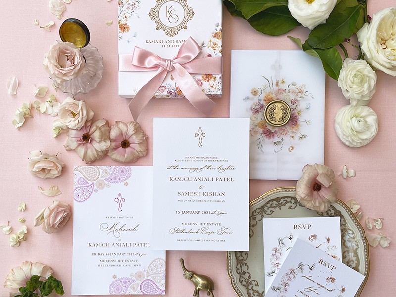 Oriental Bloom invitation 2