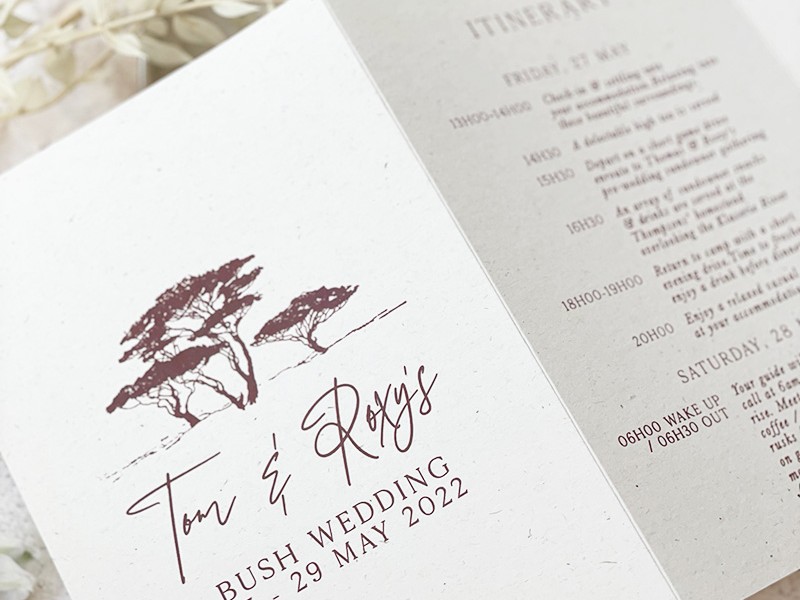 Roxy and Tom wedding program 2