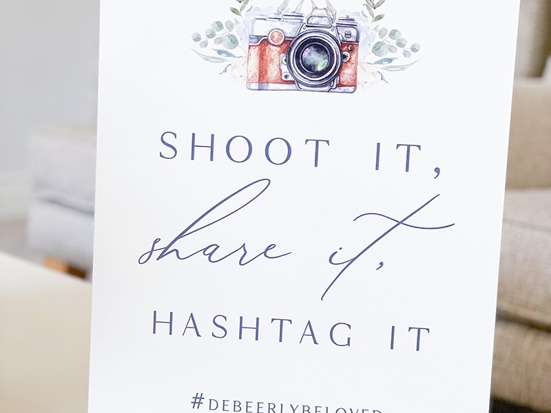 Shelby and Thomas hashtag sign