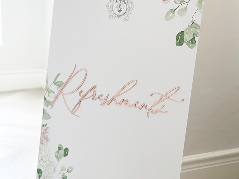 Shelby and Thomas refreshment sign