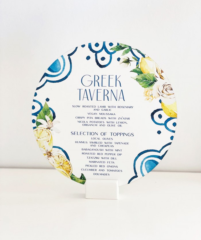 Shoprite event - Greek taverna signage