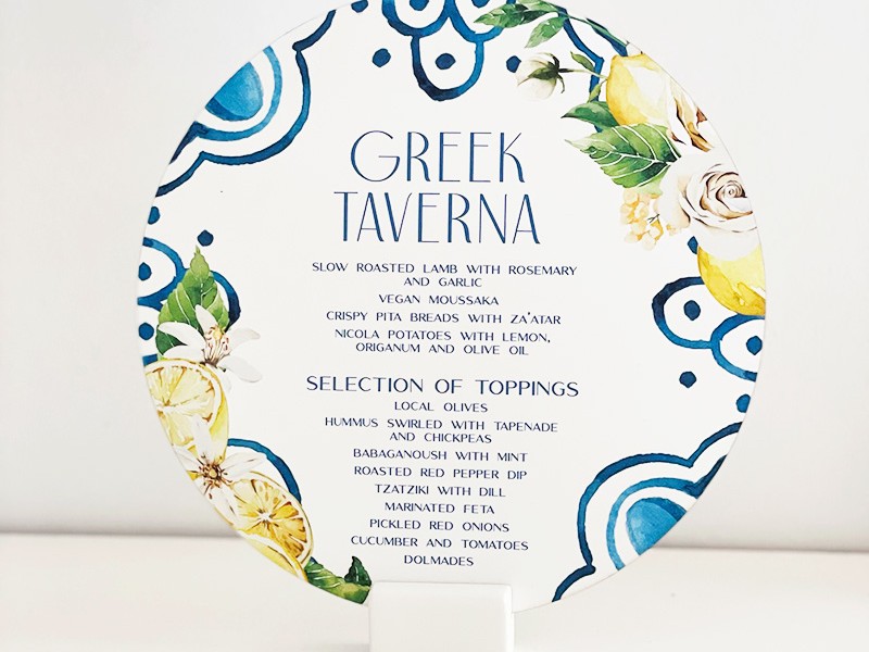 Shoprite event - Greek taverna signage