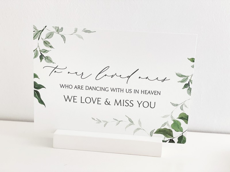 Simone and Jack lost loved ones signage