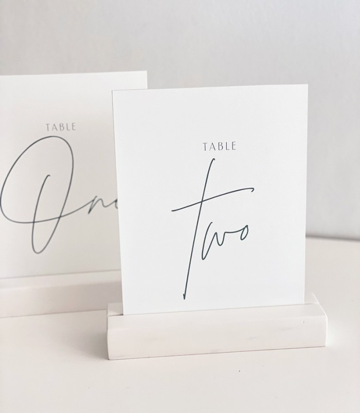Simple modern table number