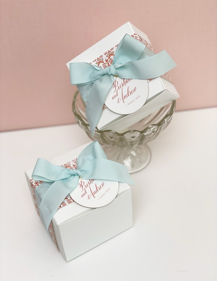 Sorbet gift favour boxes