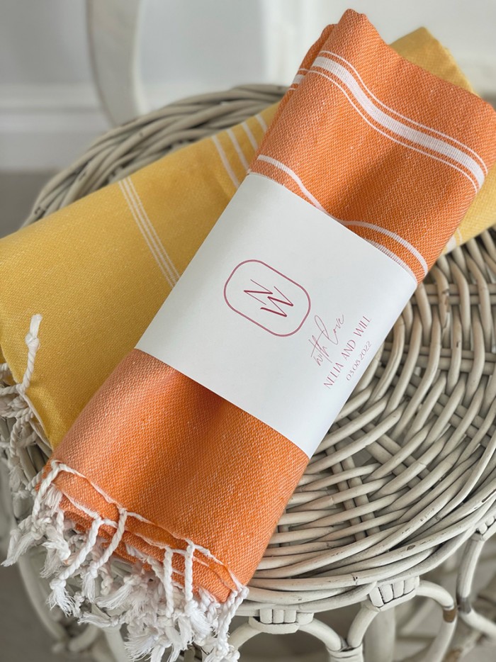 Tangerine and Lemon Turkish towels