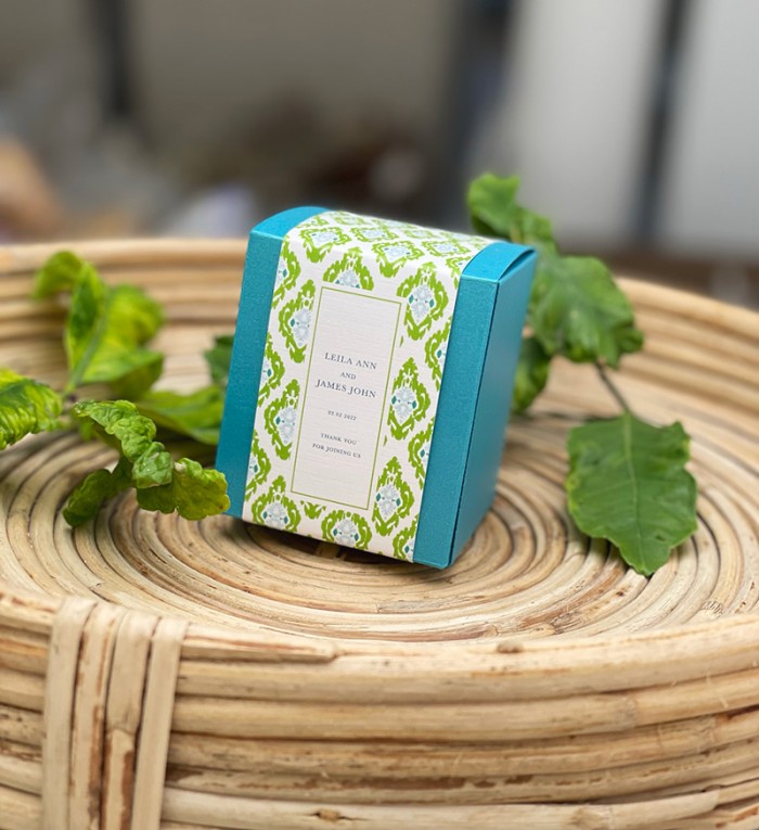 Teal and green gift box