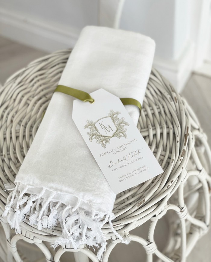 White turkish towel gift