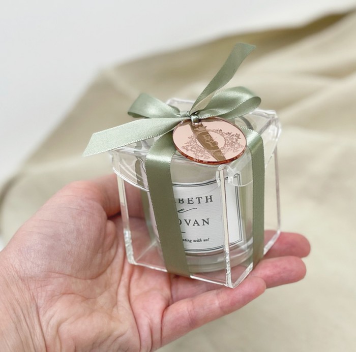 Small candle gift favour box