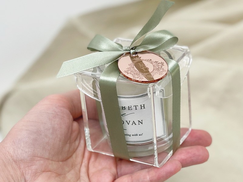 Small candle gift favour box