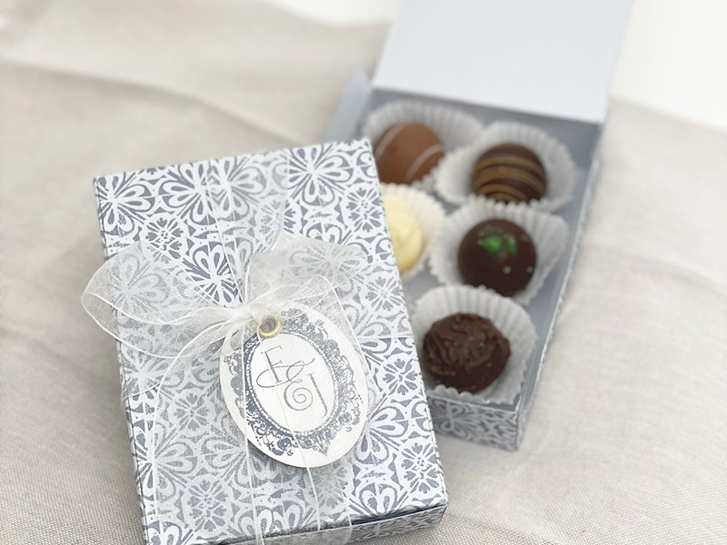 Custom chocolate truffle boxes