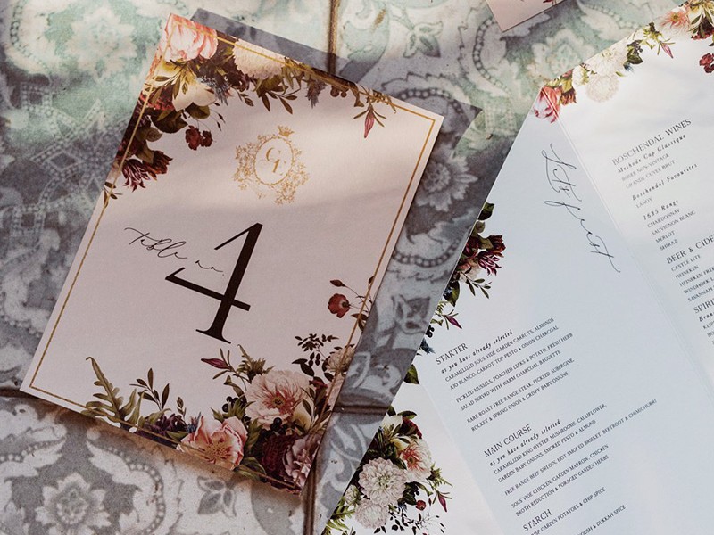 Eliza and Chester wedding stationery