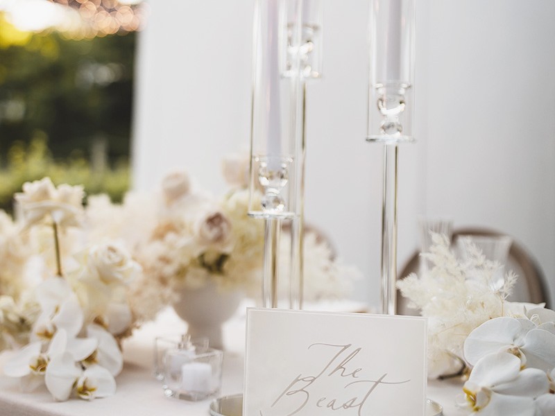 Kathryn and Bradley acrylic table name