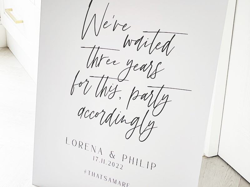 Lorena and Phil wedding signage