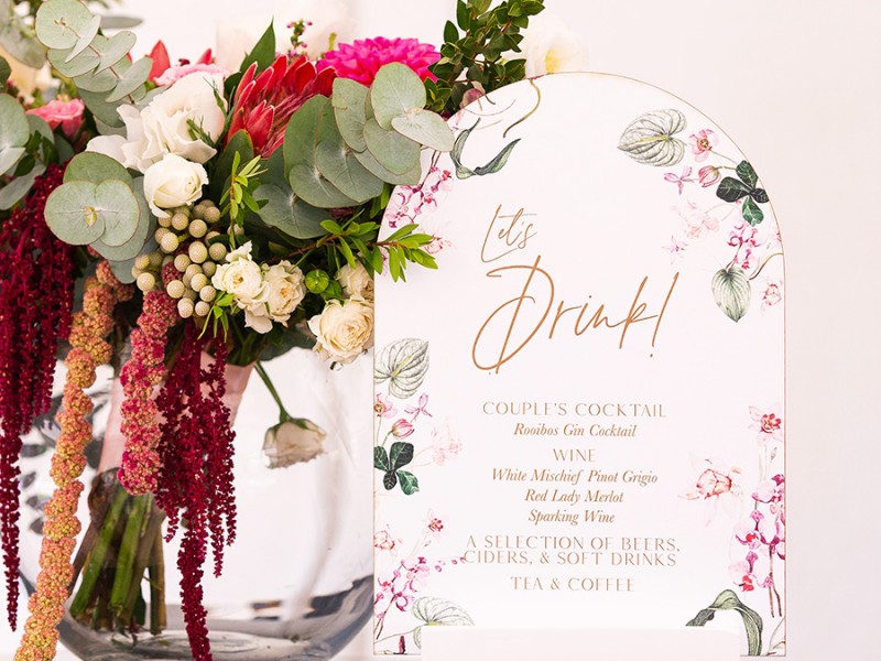 Mel and Steve drinks bar menu