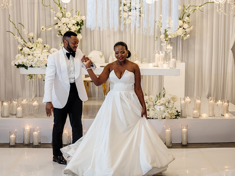 Monogrammed dance floor - Nosipho and Amo