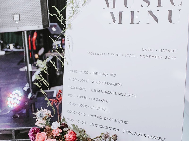 Natalie and David wedding signage