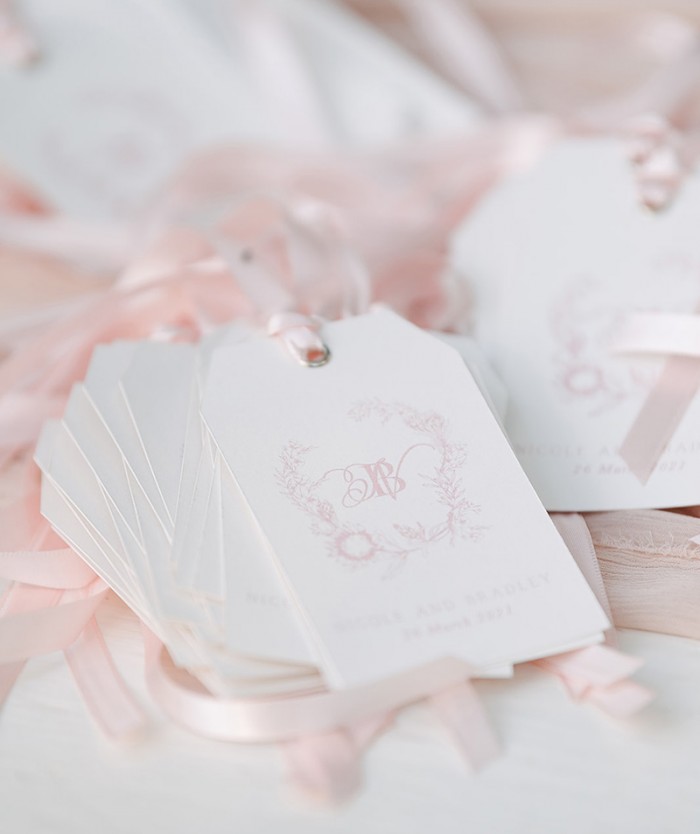 Nicole and Bradley gift tags