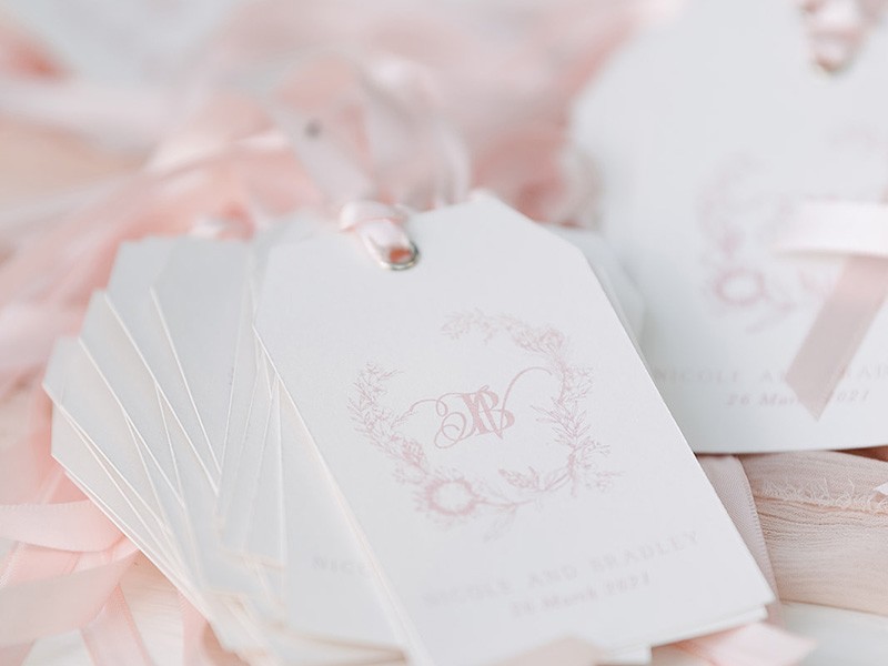 Nicole and Bradley gift tags