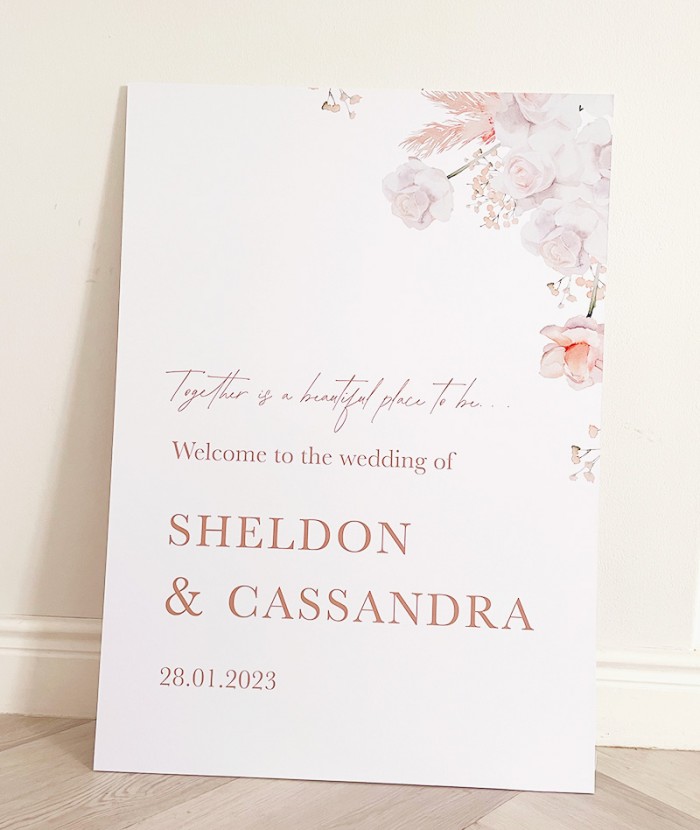 Sheldon and Cassandra welcome sign