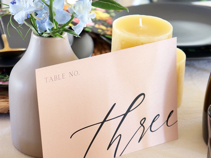 Table number card