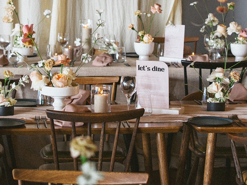 Taz and Matt wedding menus