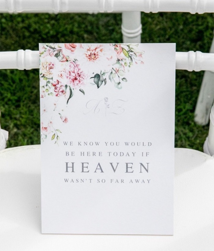 Wedding Remembrance sign