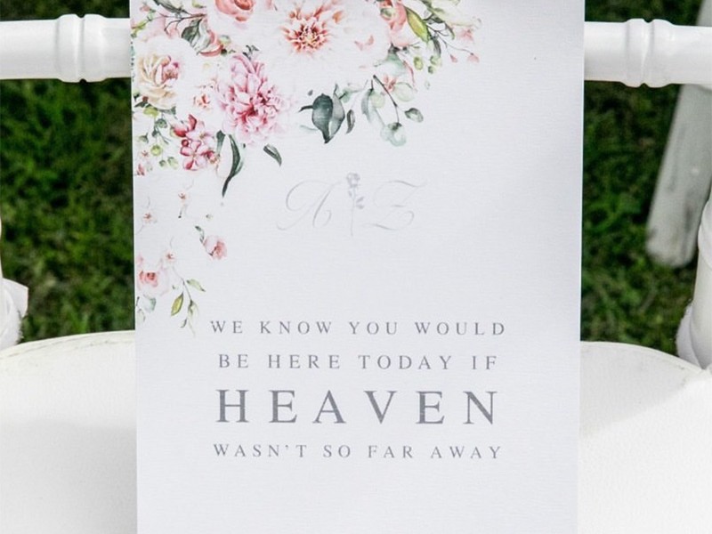 Wedding Remembrance sign