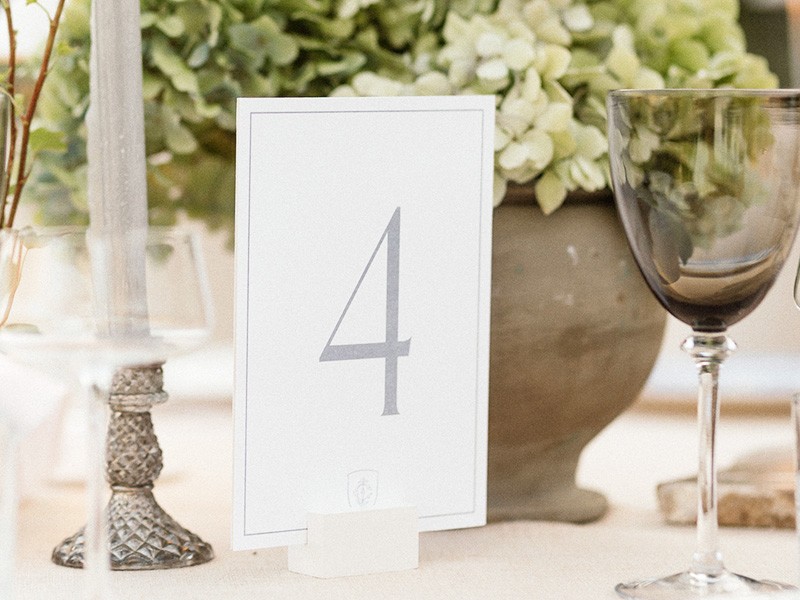 Chelsea and Joe table number cards