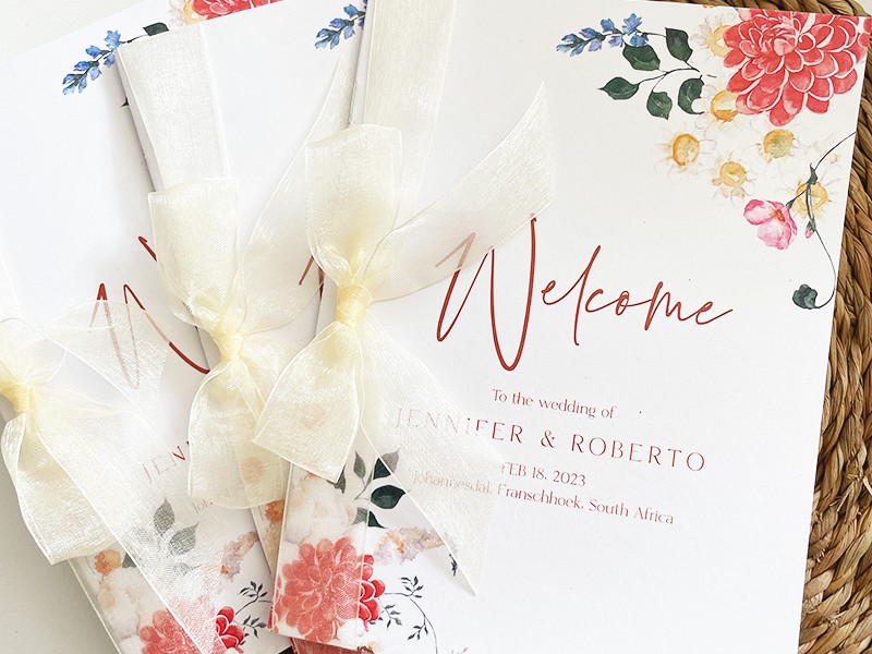 Jennifer and Roberto program booklets