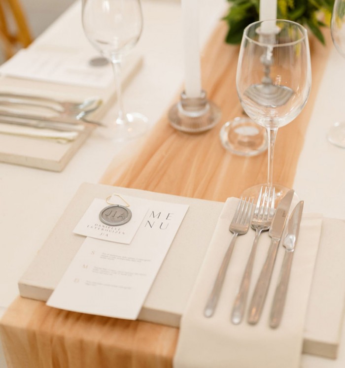 Julie Heywood wedding menus