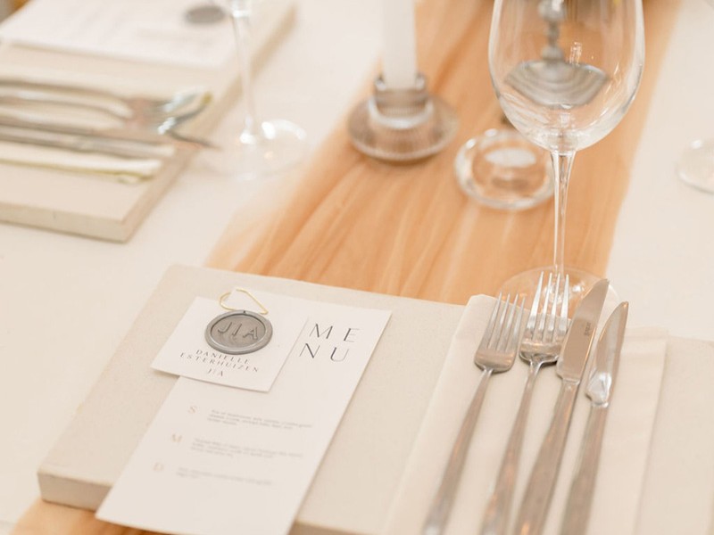 Julie Heywood wedding menus