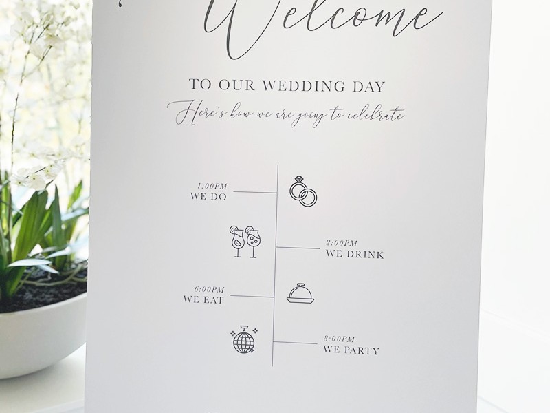 Mutsa and Matthew wedding welcome sign
