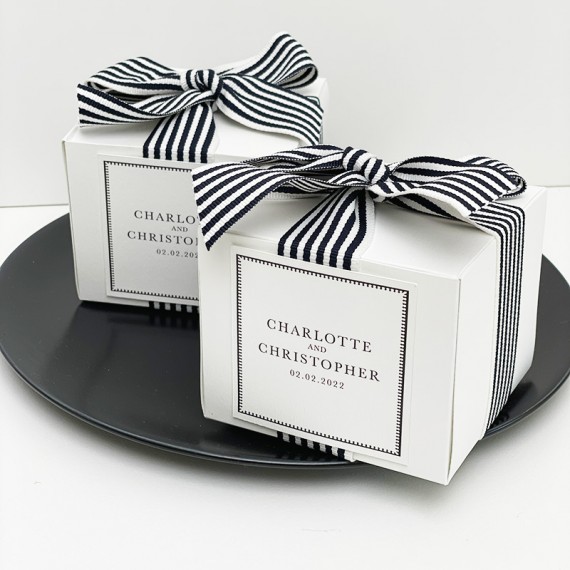 Black and white gift boxes