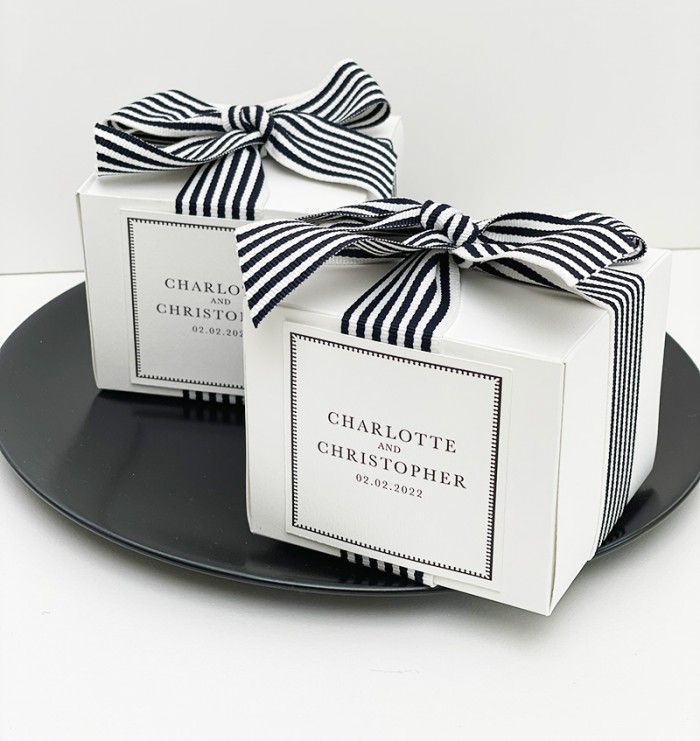 Black and white gift boxes