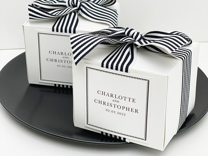 Black and white gift boxes