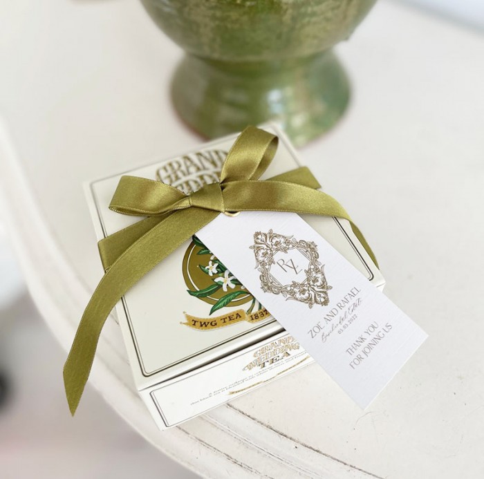 Grand Wedding Tea gift with tag