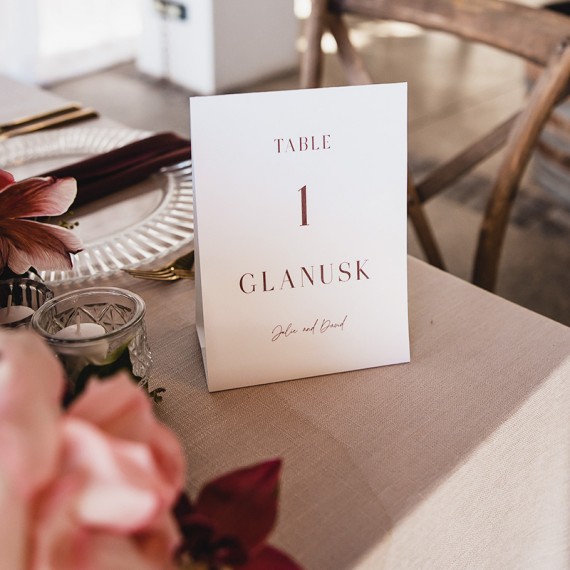 Julie and David table number