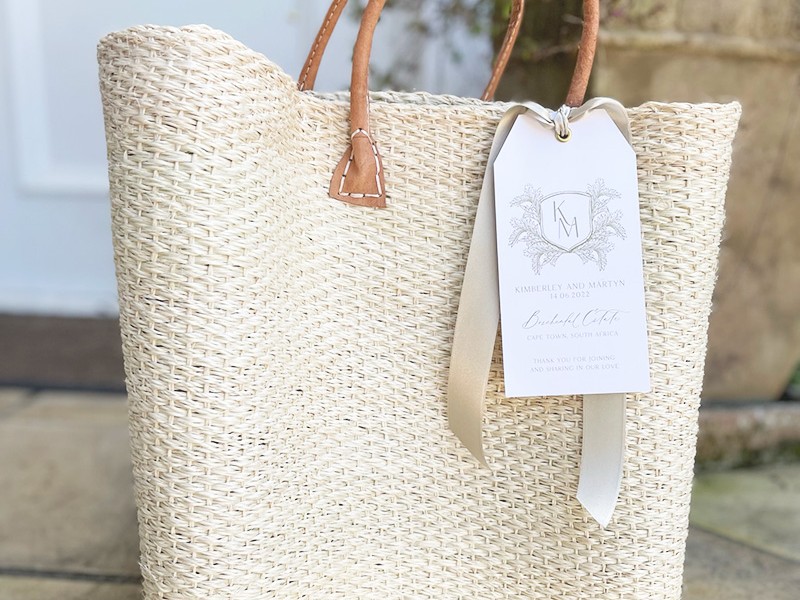Sand Sisal basket with tag