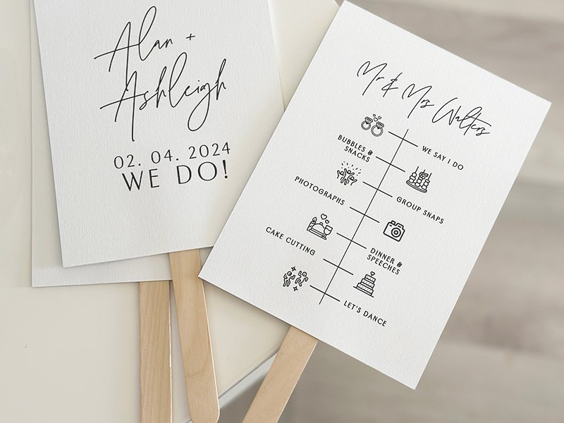 Ashleigh and Alan program paddle fans