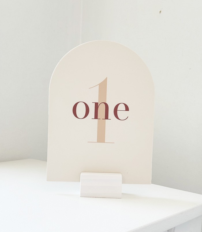 Bianca and Daniel table number card