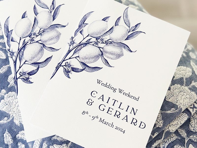 Caitlin and Gerard wedding program booklet
