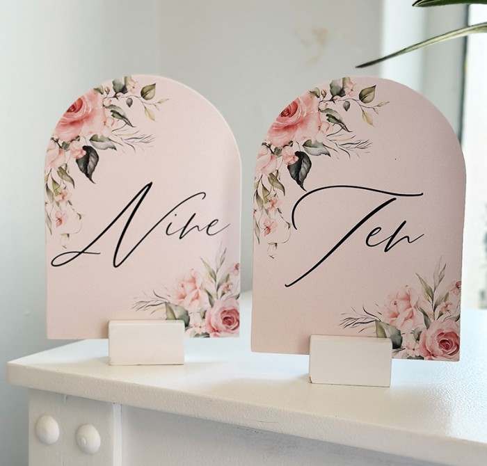Kay and Tee table numbers
