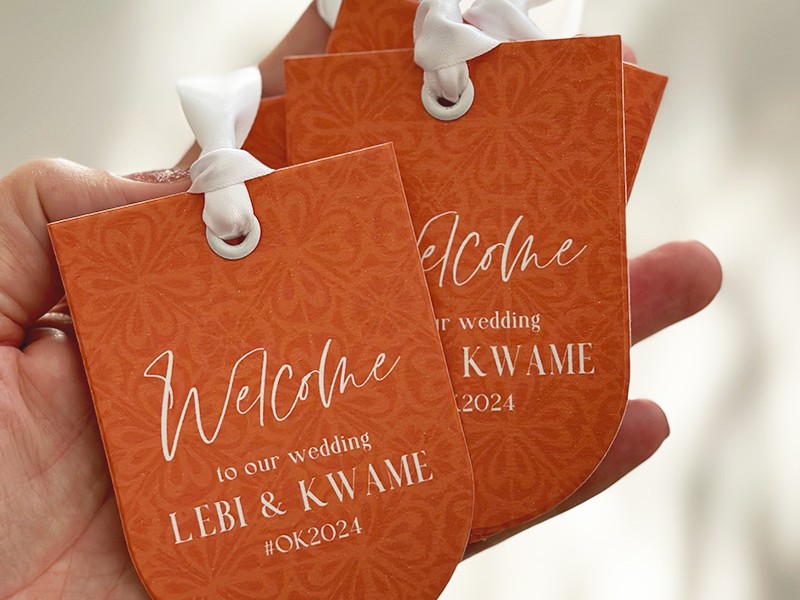Lebi and Kwame welcome tags