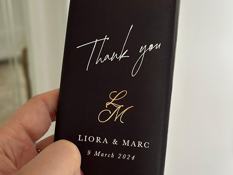 Liora and Marc personalised chocolate bar